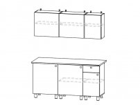Кухонный гарнитур КГ-1 1600 Дуб золотой